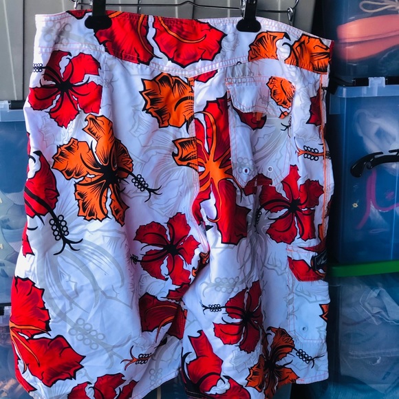 Hawaii Men’s Floral Swim Trunk Short Size 36 - Picture 9 of 15